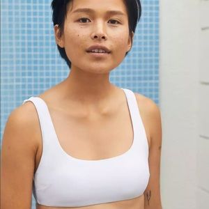 Wide Strap Scoop Bikini Top
